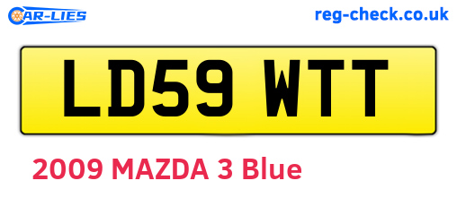 LD59WTT are the vehicle registration plates.
