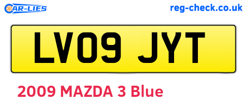 LV09JYT are the vehicle registration plates.