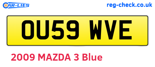 OU59WVE are the vehicle registration plates.