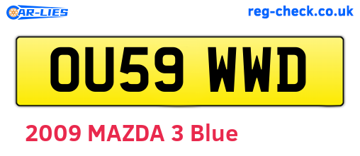 OU59WWD are the vehicle registration plates.