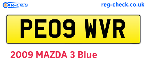 PE09WVR are the vehicle registration plates.