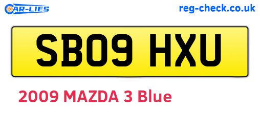 SB09HXU are the vehicle registration plates.