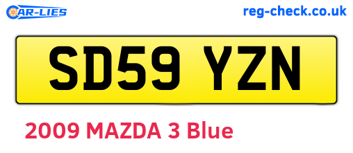 SD59YZN are the vehicle registration plates.