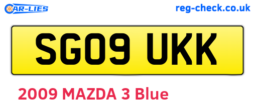 SG09UKK are the vehicle registration plates.