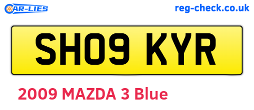 SH09KYR are the vehicle registration plates.