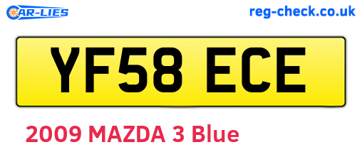 YF58ECE are the vehicle registration plates.
