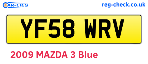 YF58WRV are the vehicle registration plates.