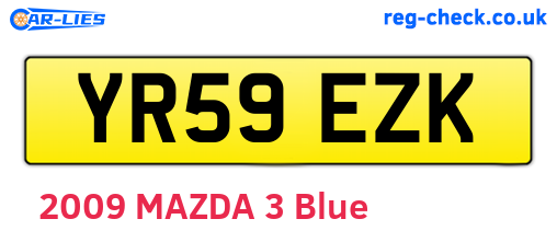 YR59EZK are the vehicle registration plates.