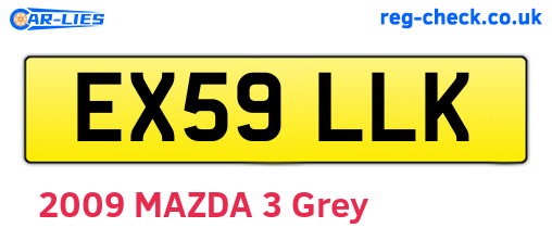 EX59LLK are the vehicle registration plates.