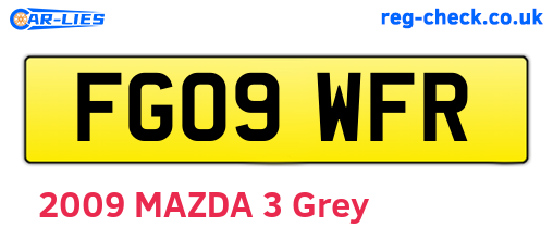 FG09WFR are the vehicle registration plates.