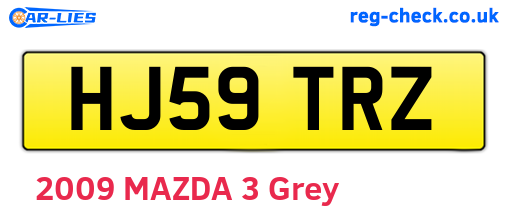 HJ59TRZ are the vehicle registration plates.