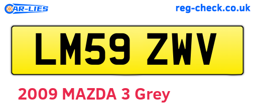 LM59ZWV are the vehicle registration plates.