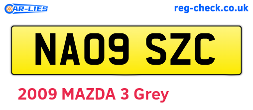 NA09SZC are the vehicle registration plates.