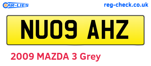 NU09AHZ are the vehicle registration plates.