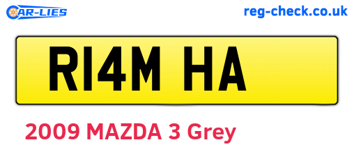 R14MHA are the vehicle registration plates.