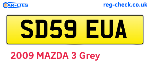 SD59EUA are the vehicle registration plates.