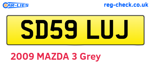 SD59LUJ are the vehicle registration plates.