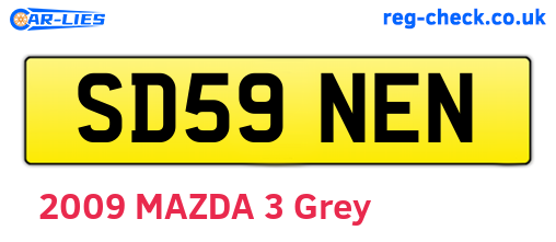 SD59NEN are the vehicle registration plates.