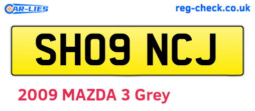 SH09NCJ are the vehicle registration plates.