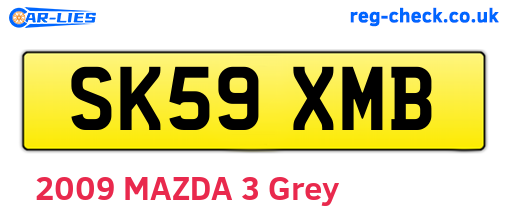 SK59XMB are the vehicle registration plates.