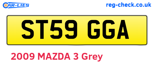 ST59GGA are the vehicle registration plates.