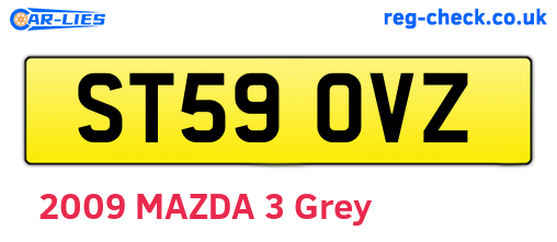 ST59OVZ are the vehicle registration plates.