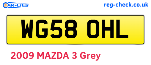 WG58OHL are the vehicle registration plates.