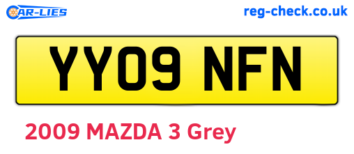 YY09NFN are the vehicle registration plates.