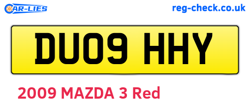 DU09HHY are the vehicle registration plates.