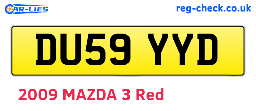 DU59YYD are the vehicle registration plates.