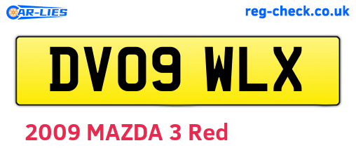 DV09WLX are the vehicle registration plates.