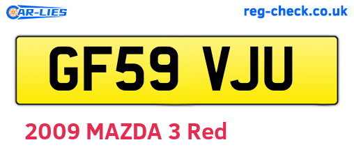 GF59VJU are the vehicle registration plates.