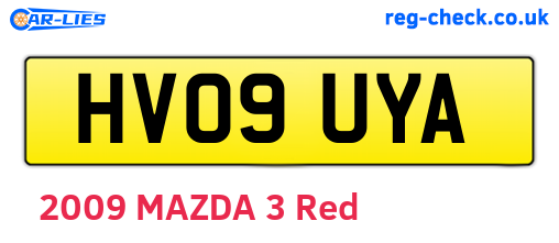 HV09UYA are the vehicle registration plates.
