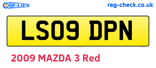LS09DPN are the vehicle registration plates.