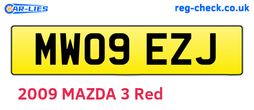 MW09EZJ are the vehicle registration plates.