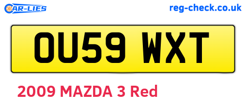 OU59WXT are the vehicle registration plates.