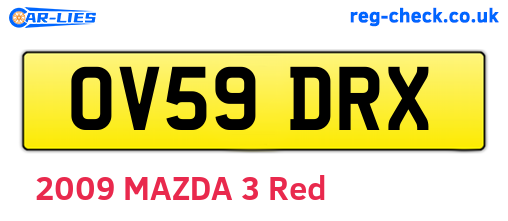 OV59DRX are the vehicle registration plates.