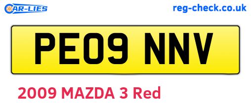 PE09NNV are the vehicle registration plates.