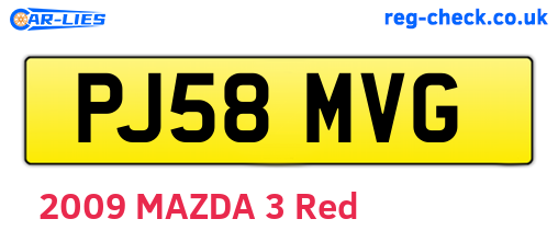 PJ58MVG are the vehicle registration plates.