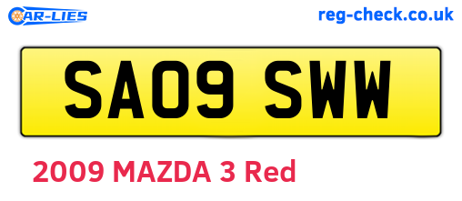 SA09SWW are the vehicle registration plates.