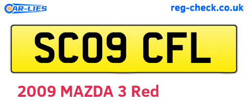 SC09CFL are the vehicle registration plates.