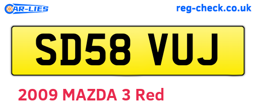 SD58VUJ are the vehicle registration plates.