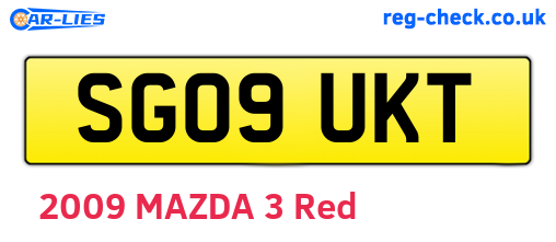 SG09UKT are the vehicle registration plates.