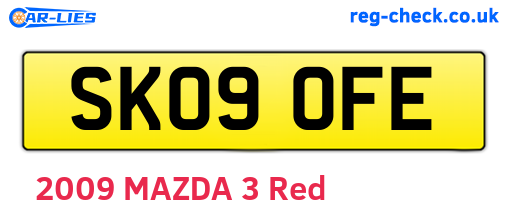 SK09OFE are the vehicle registration plates.