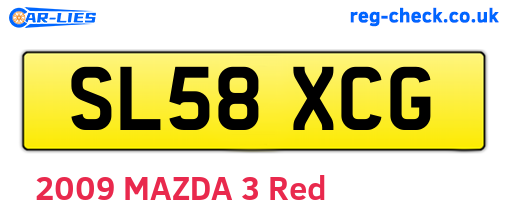 SL58XCG are the vehicle registration plates.