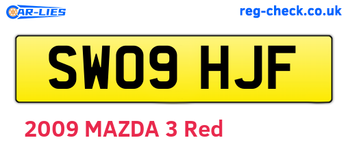 SW09HJF are the vehicle registration plates.