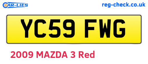 YC59FWG are the vehicle registration plates.