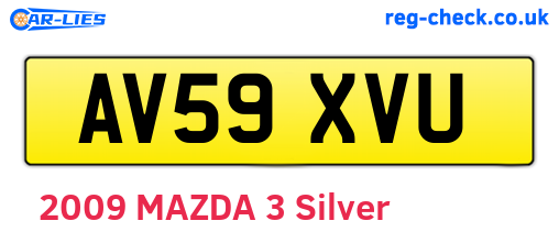 AV59XVU are the vehicle registration plates.