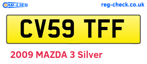 CV59TFF are the vehicle registration plates.
