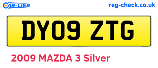 DY09ZTG are the vehicle registration plates.